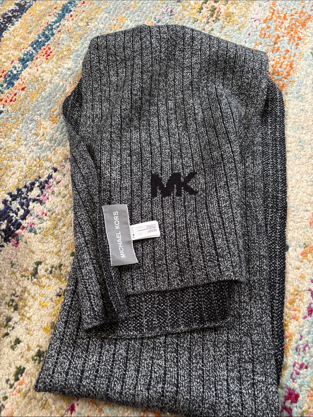 Michael Kors Men’s Marled Charcoal Crewneck Mens Scarf